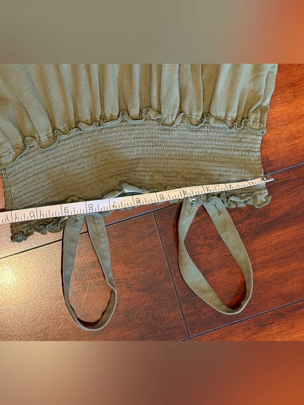 Gymboree Girls Olive Green Tiered Sundress with Floral Embroidery, SZ 12, EUC
